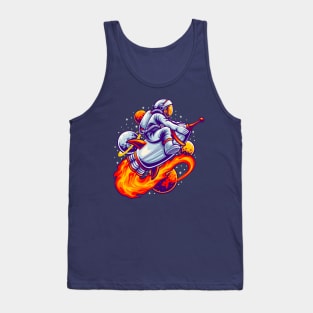 Space Tour Illustration Tank Top